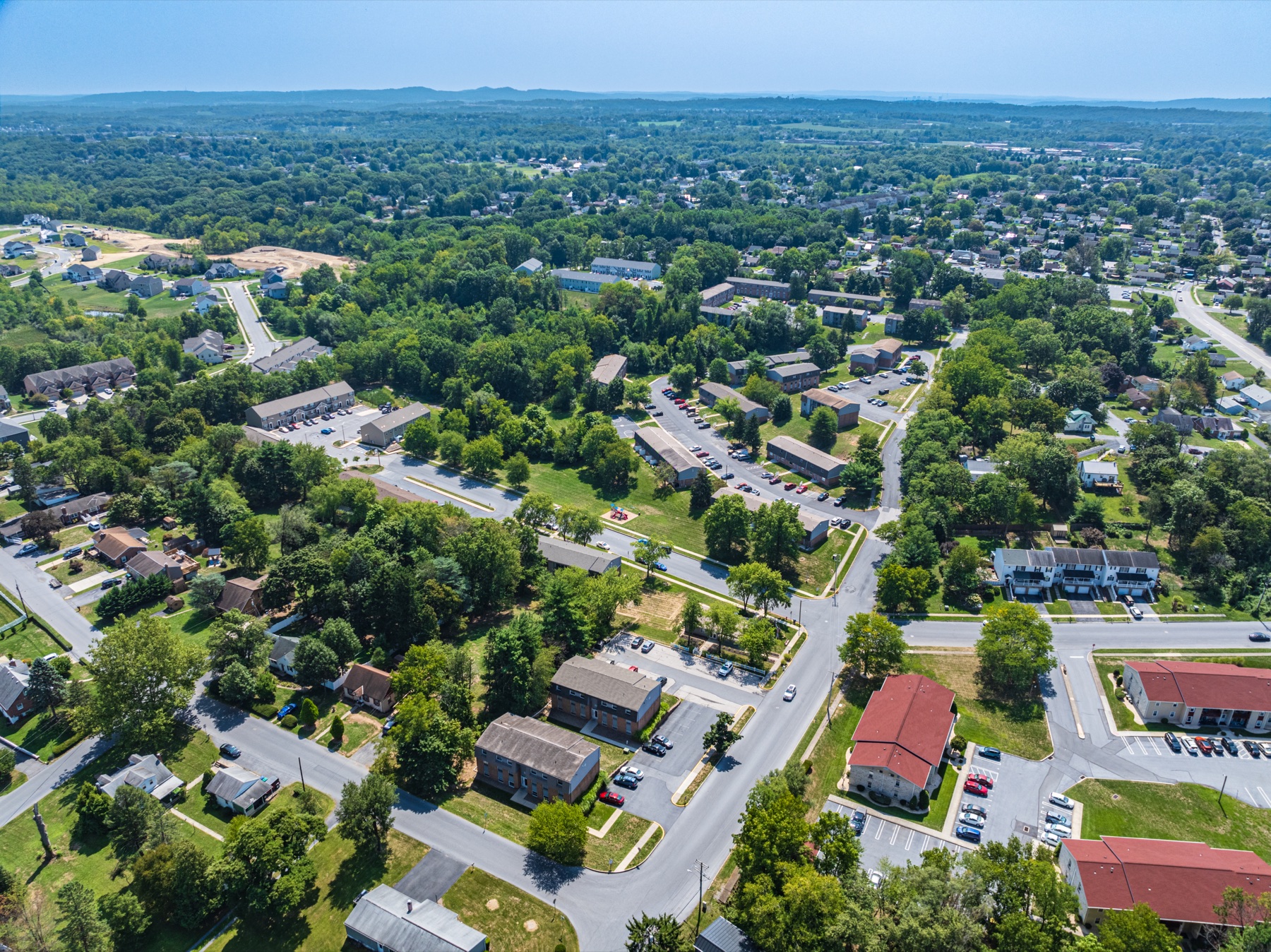 Aerial view of Colonial Glen in Harrisburg, Pennsylvania