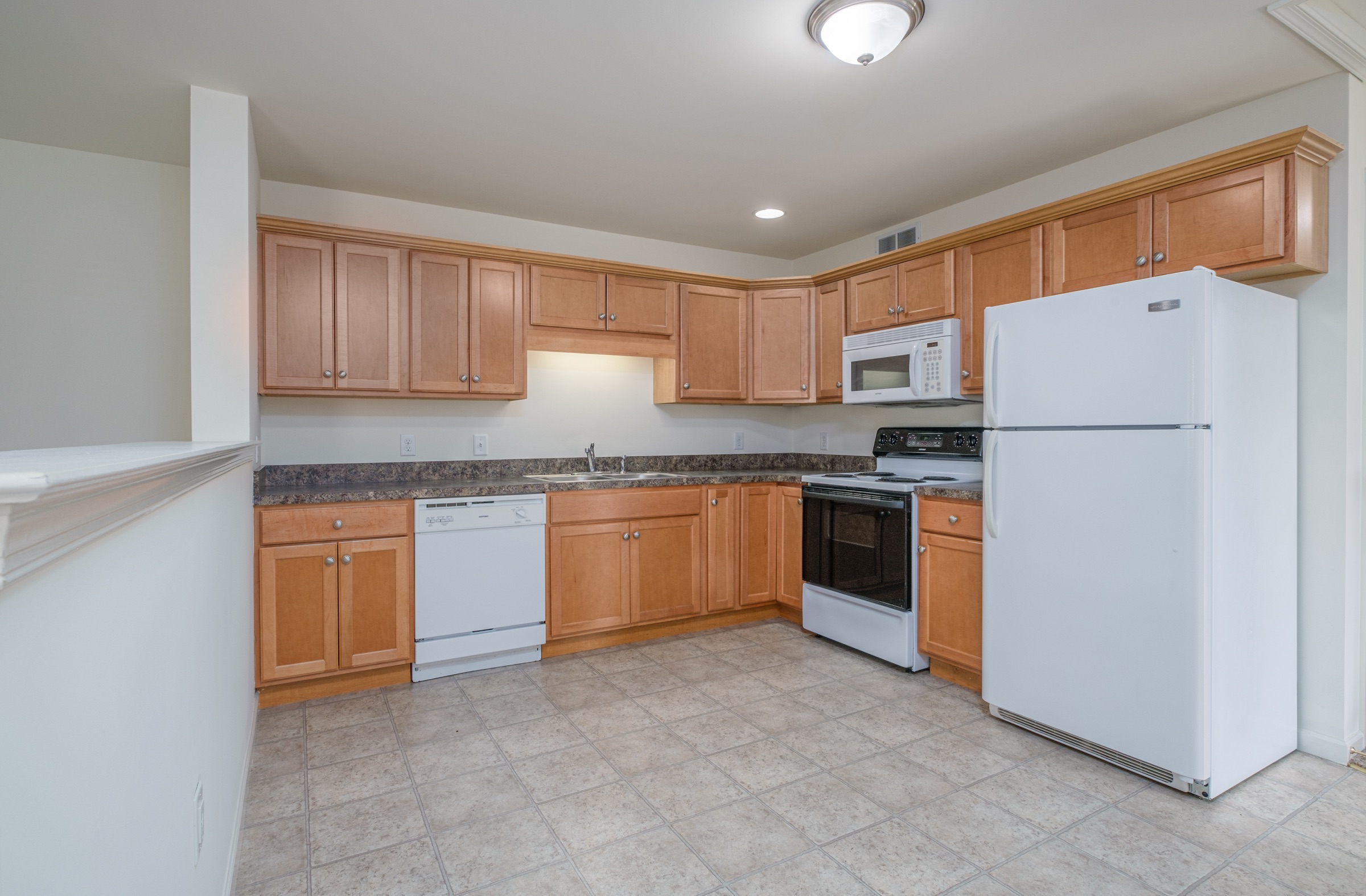 Photographed apartment kitchen at Country Manor in Millersville